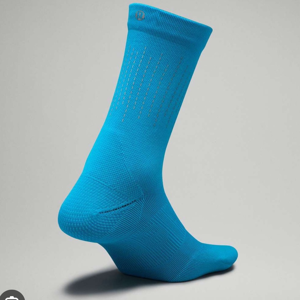 Women’s Power Stride Crew Sock * Reflective, Kayak Blue, Size L